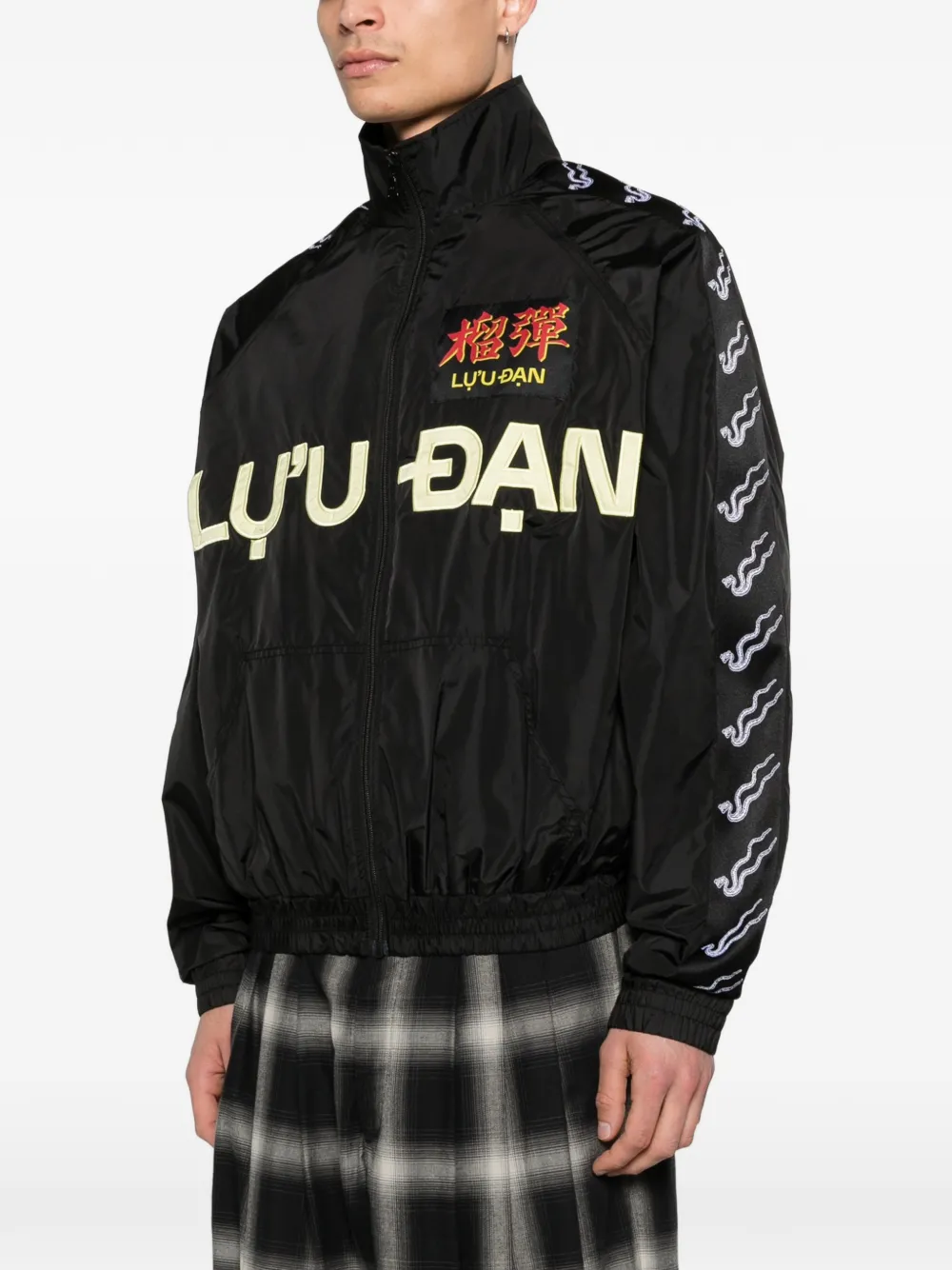  LỰu ĐẠn Logo-embroidered Windbreaker - Black 