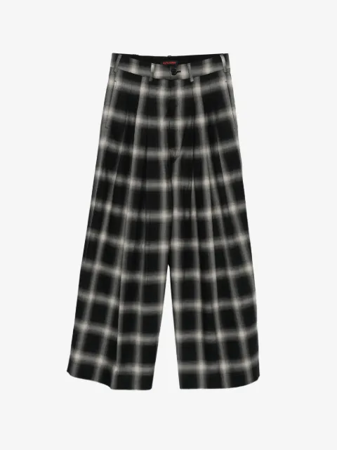 LỰU ĐẠN checked trousers