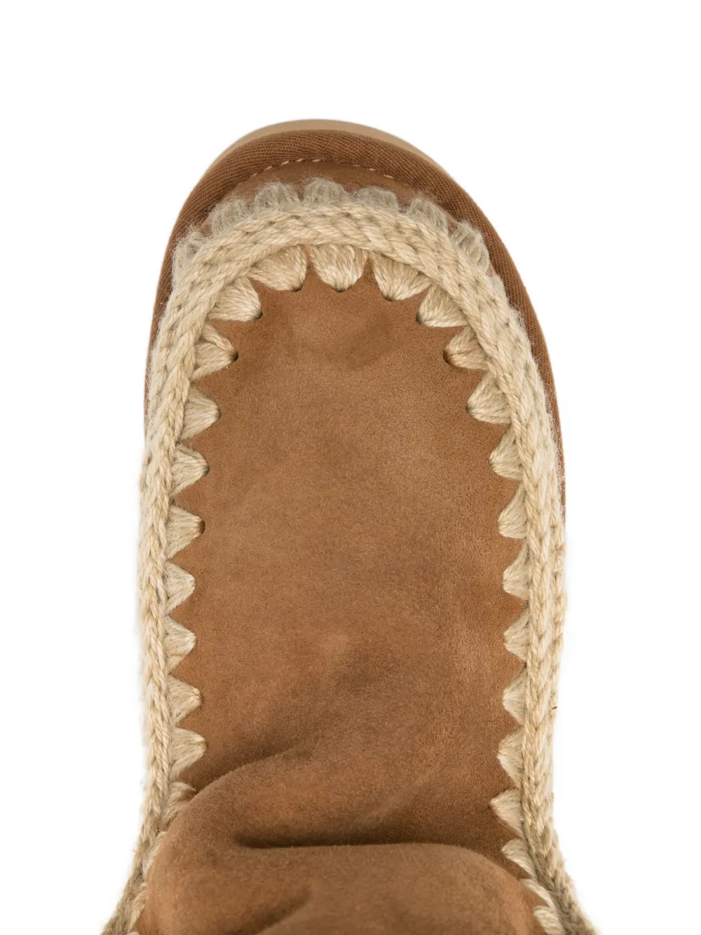 Mou 25 mm laarzen met plateauzool en gehaakte afwerking Bruin