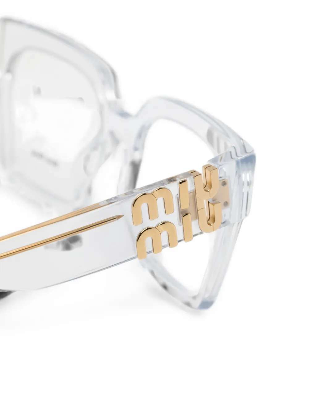 Miu Eyewear Bril met vierkant montuur Wit