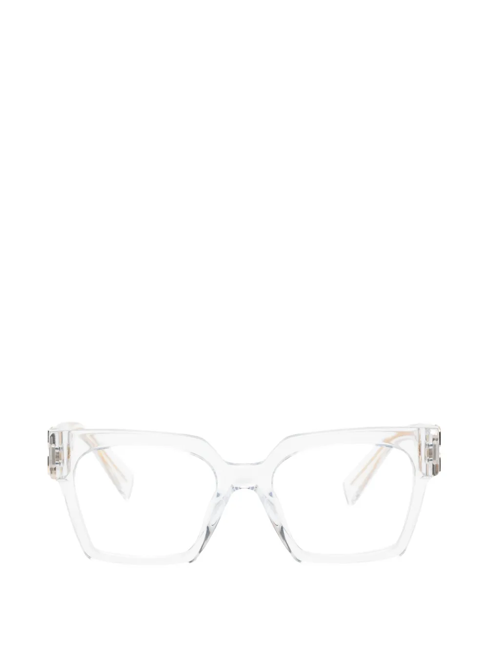 Miu Eyewear Bril met vierkant montuur Wit