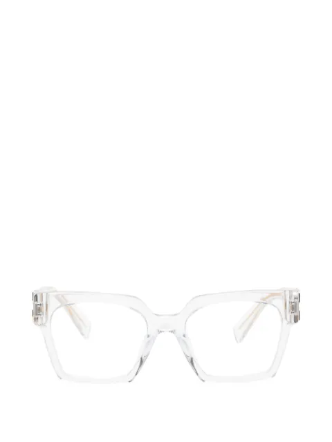 Miu Miu Eyewear logo-plaque square-frame glasses