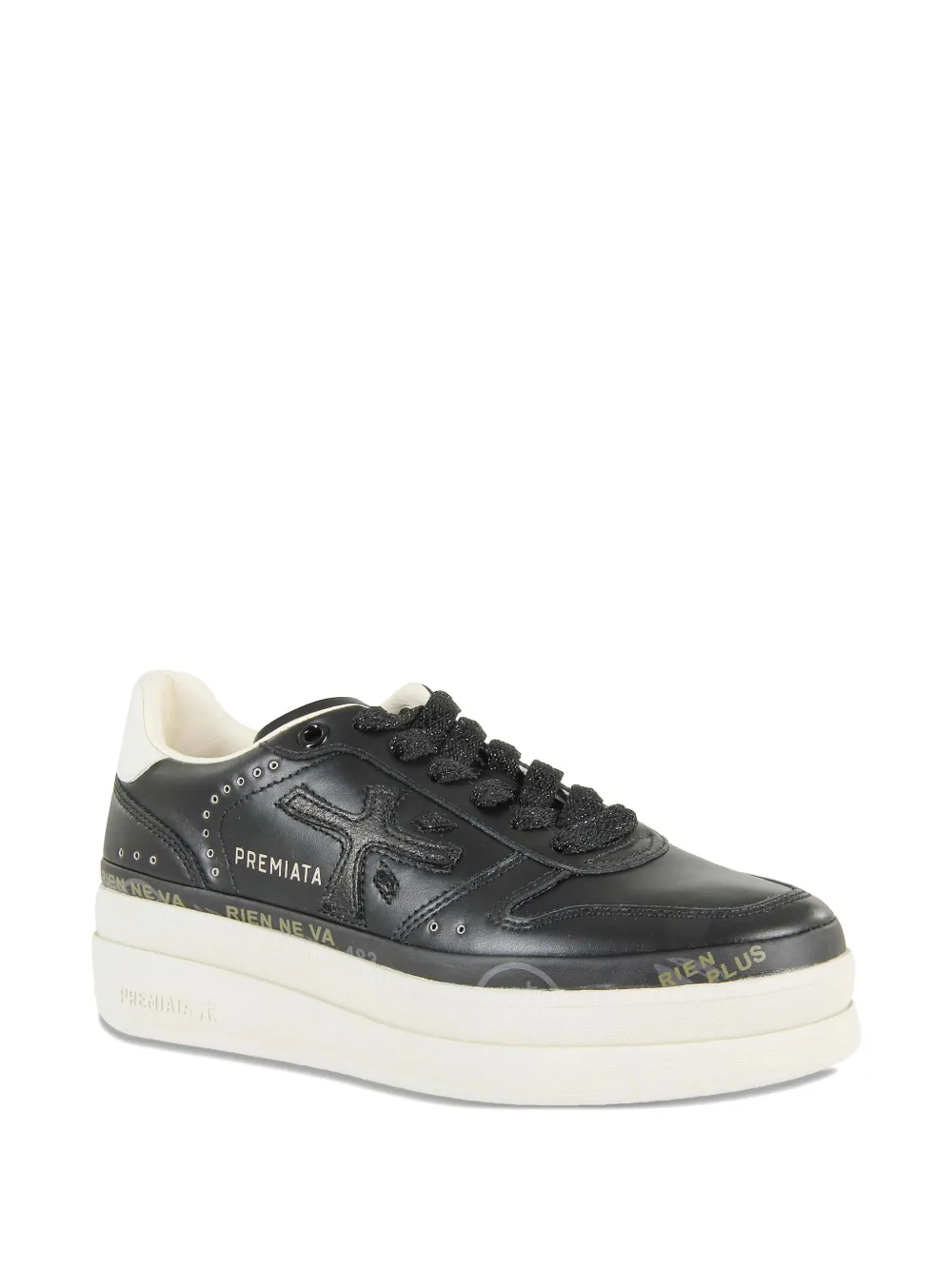 Premiata Micol 7014 studded platform sneakers - Zwart