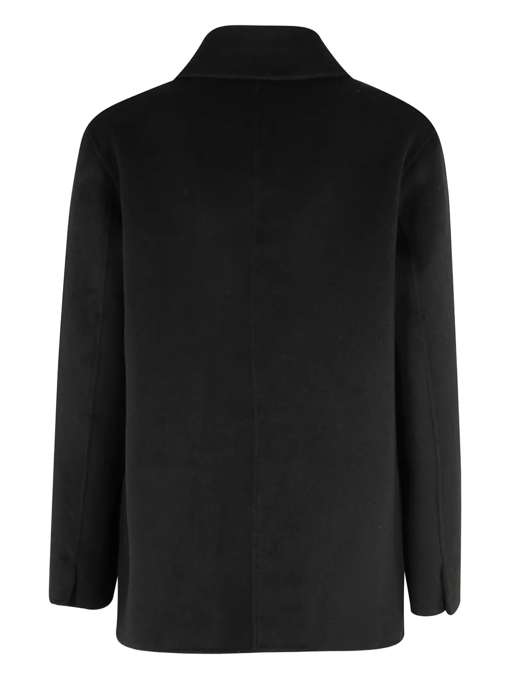 Seventy Double-breasted Wool Coat In Black