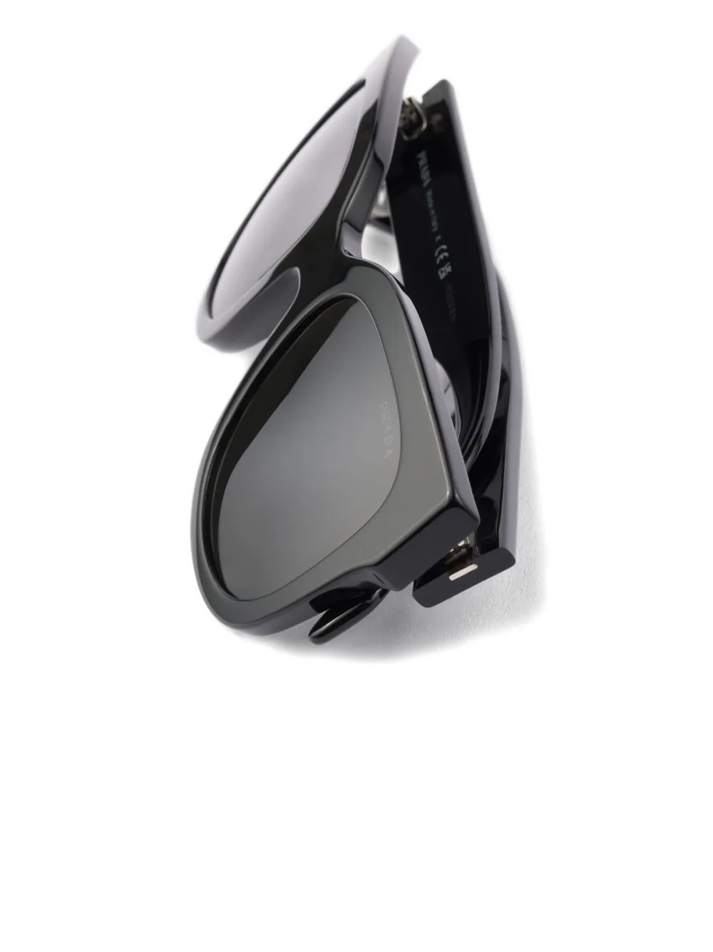 Prada Eyewear Zonnebril met rechthoekig montuur Zwart