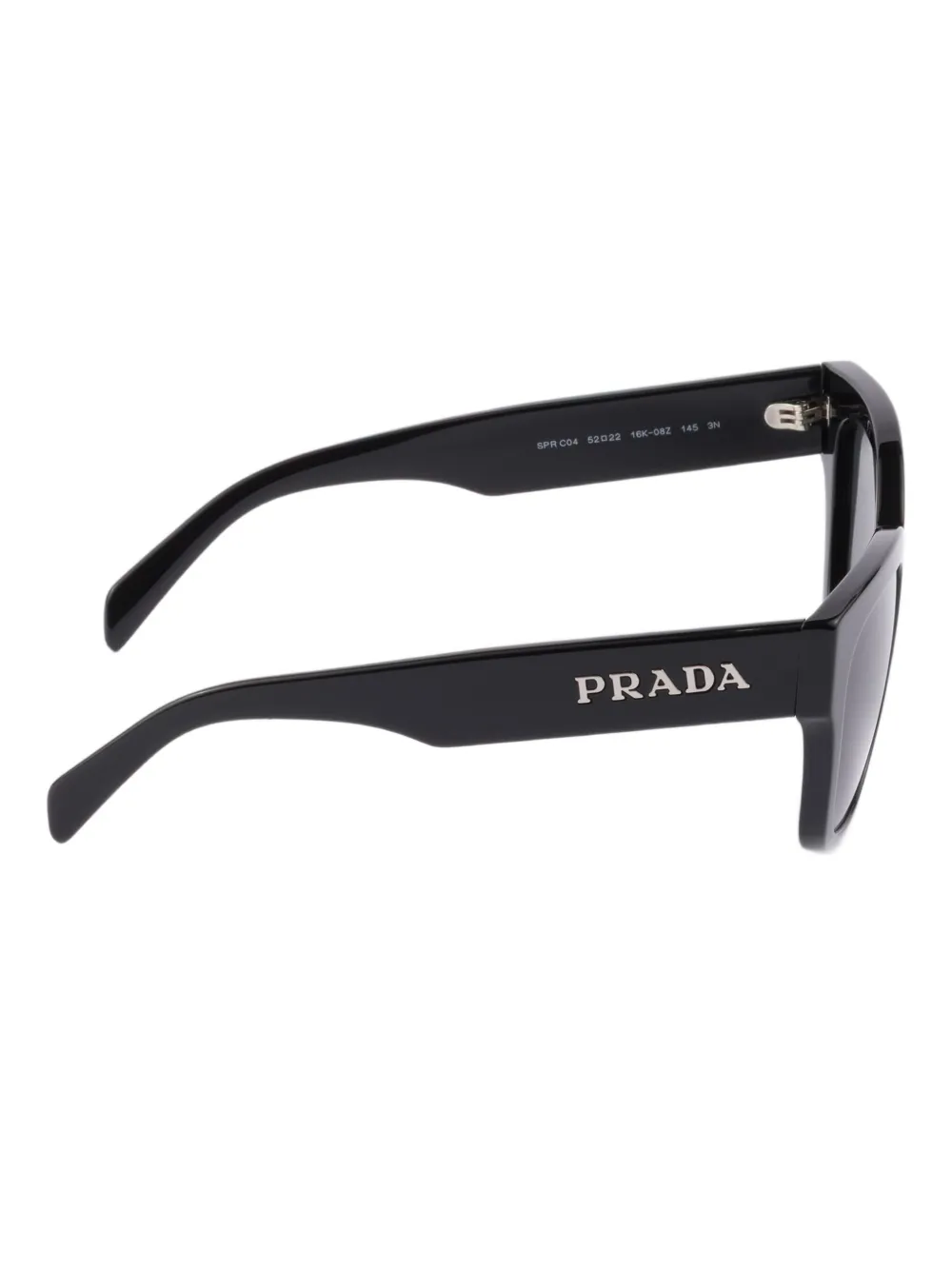Prada Eyewear Zonnebril met rechthoekig montuur Zwart