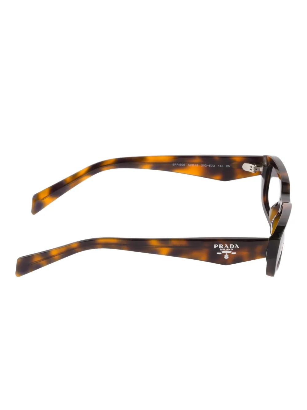 Prada Eyewear Zonnebril met rechthoekig montuur Bruin