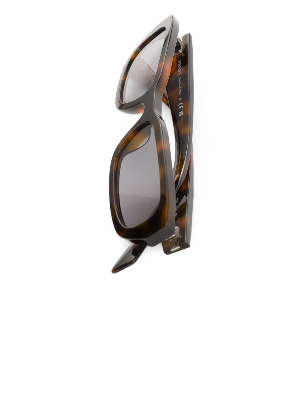 Prada Eyewear Zonnebril met rechthoekig montuur Bruin