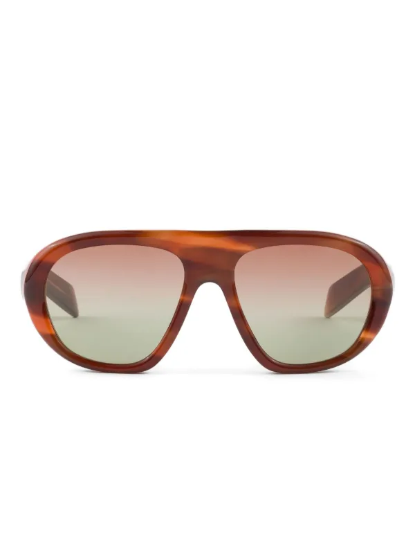 Prada Eyewear オーバーサイズ サングラス | ブラウン | FARFETCH JP