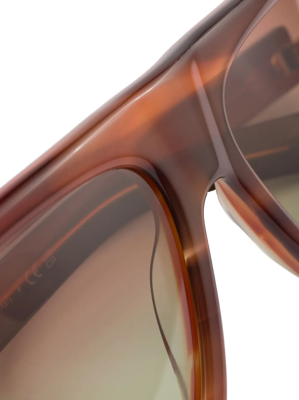 Prada Eyewear Zonnebril met schilpadschild design Bruin
