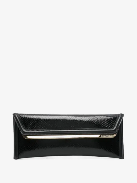 DSQUARED2 metallic-trim leather clutch bag