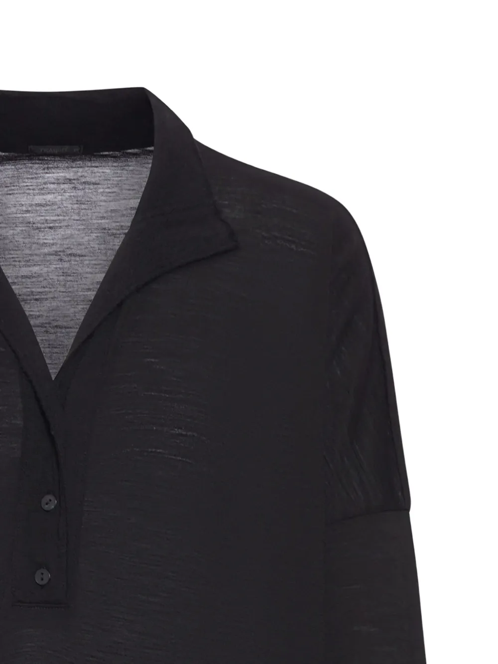 Transit wool polo top - Zwart