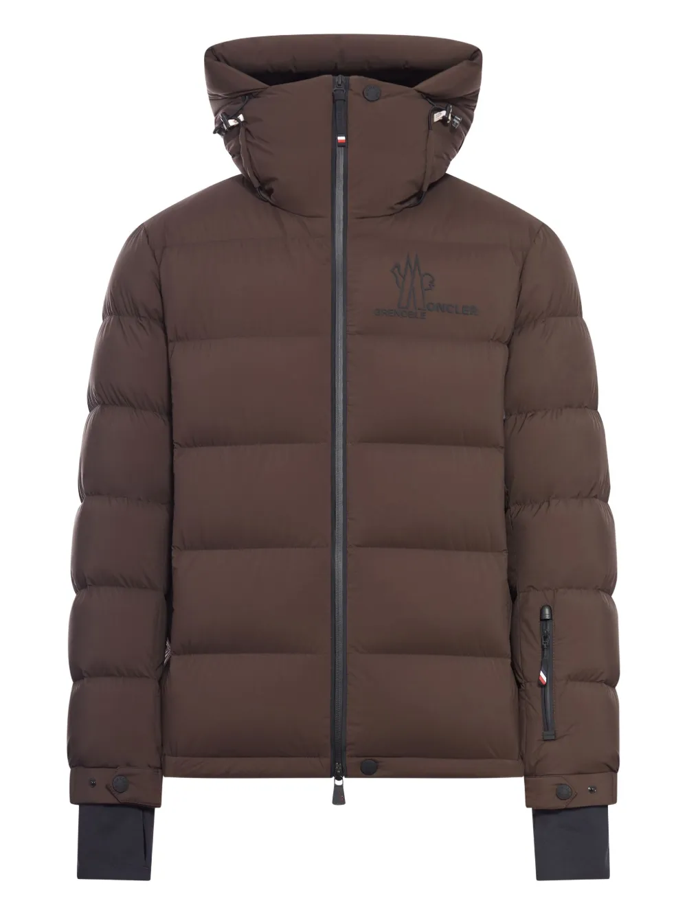 Moncler Grenoble chamarra para nieve capitonada con capucha | marrón | Image 1