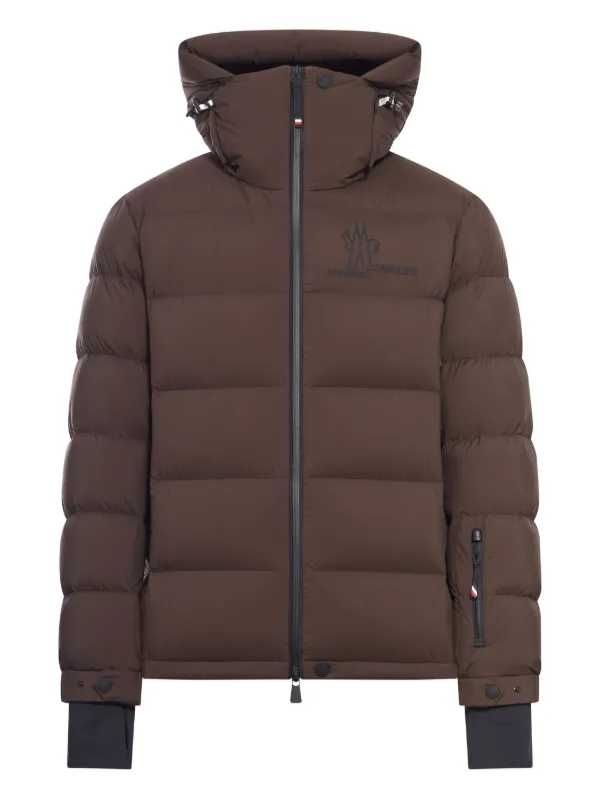 MONCLER JACOB JACKET ダウンジャケット ダークブラウン Moncler Grenoble Jaqueta De Ski Com Capuz | Marrom | FARFETCH BR