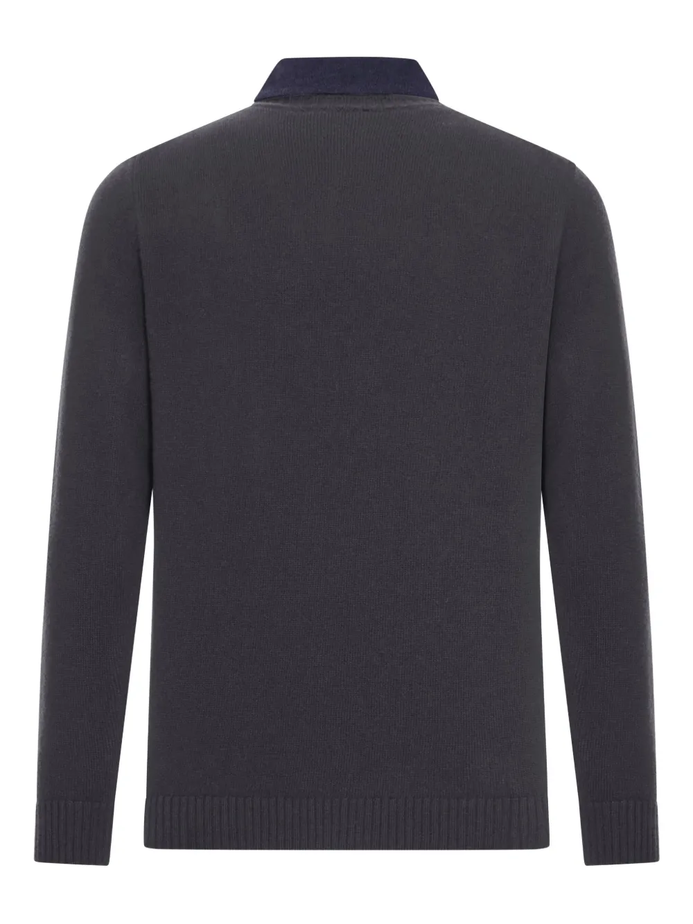 Roberto Collina cotton-piquet contrast-collar polo shirt - Grijs