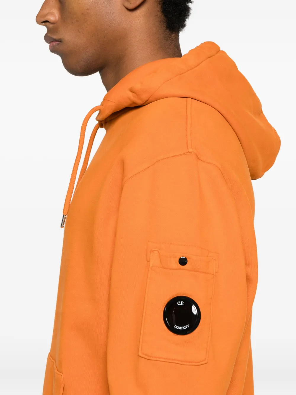 C.P. Company Hoodie met Lens-detail Oranje