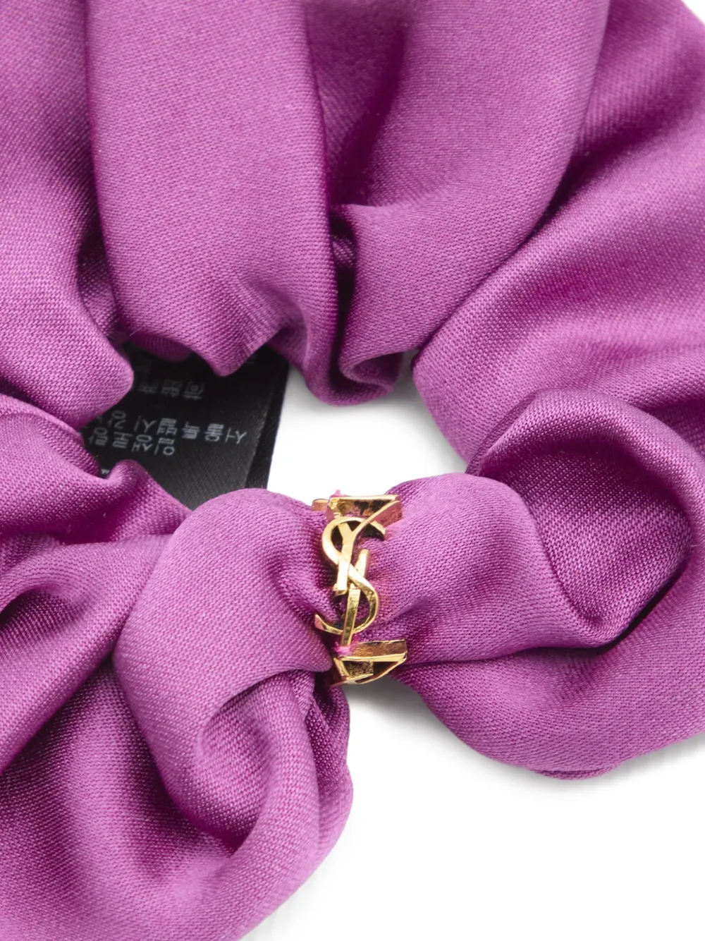 Saint Laurent twisted cassandre ring-detail silk scrunchie | Image 2