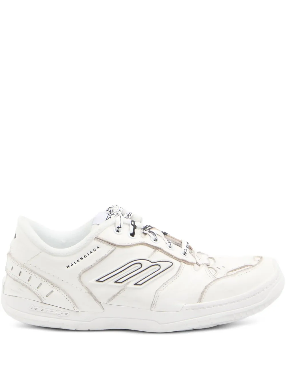 Balenciaga Women Hamptons Worn-out Sneakers In White
