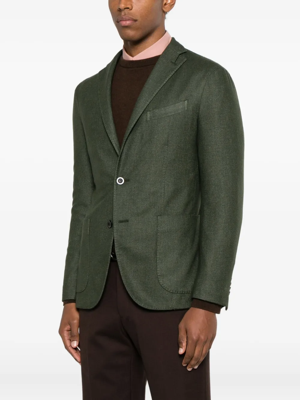 Boglioli K-jacket wollen jack Groen