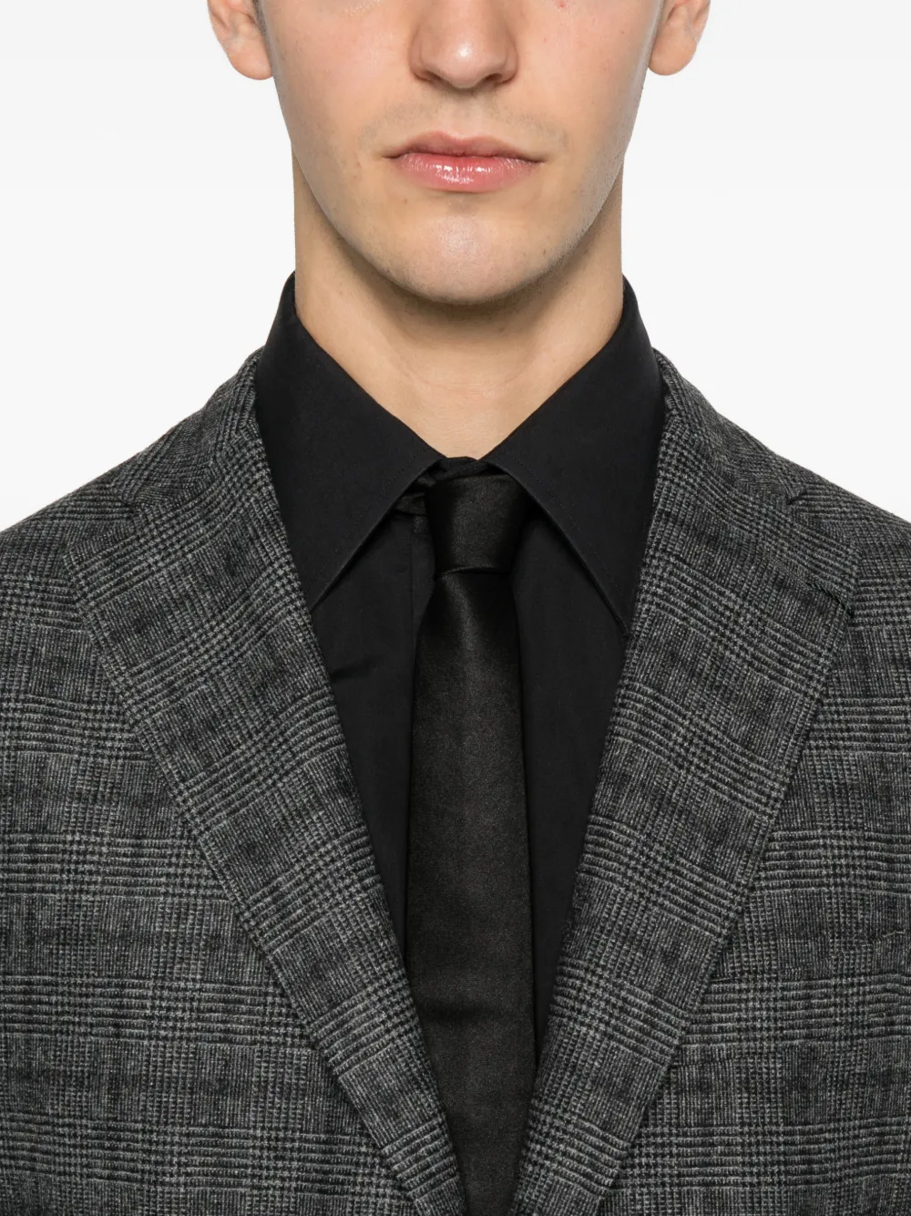 Boglioli check-pattern button blazer Grijs