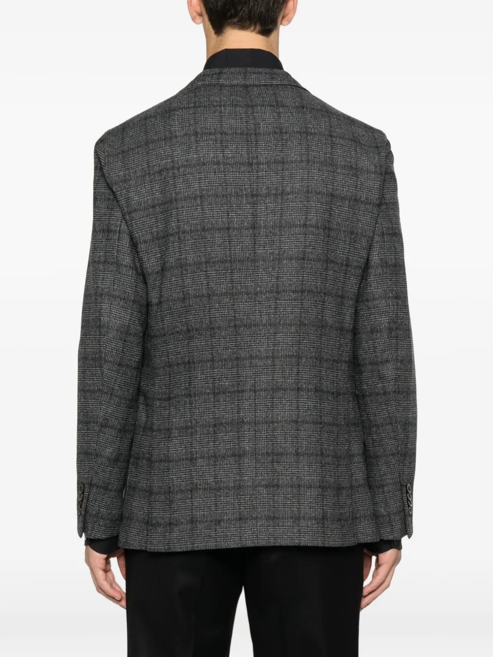 Boglioli check-pattern button blazer Grijs