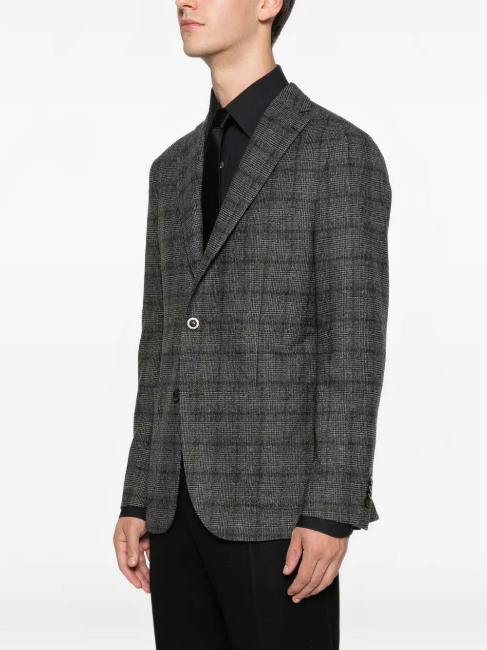 Boglioli check-pattern button blazer Grijs