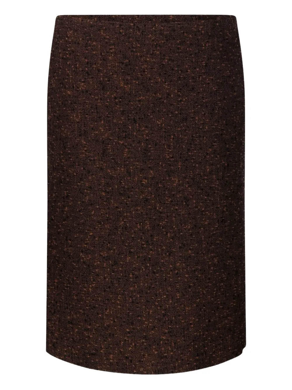 Gucci Women Brown Skirt With Side-closure In Buttoned Wool Woman In Brown