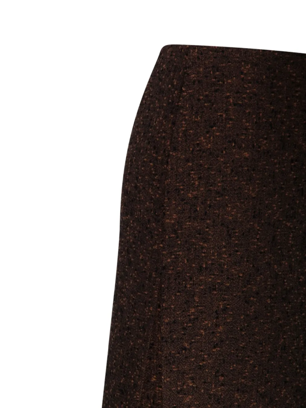 Gucci Women Brown Skirt With Side-closure In Buttoned Wool Woman In Brown