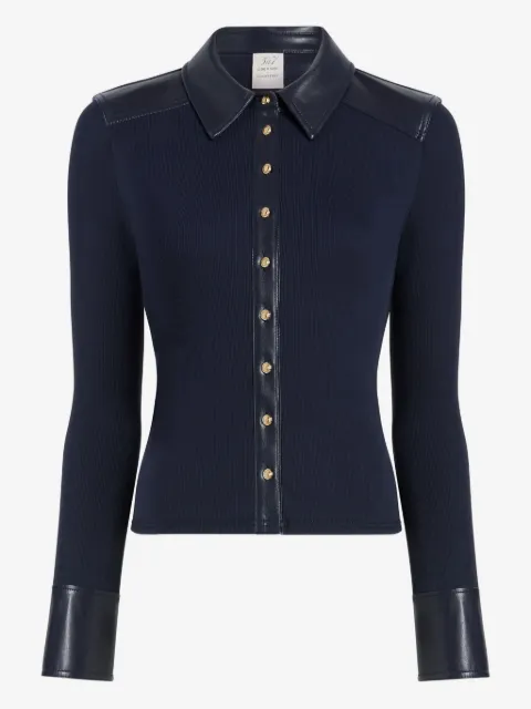 Cinq A Sept top Magali con cuello y botones