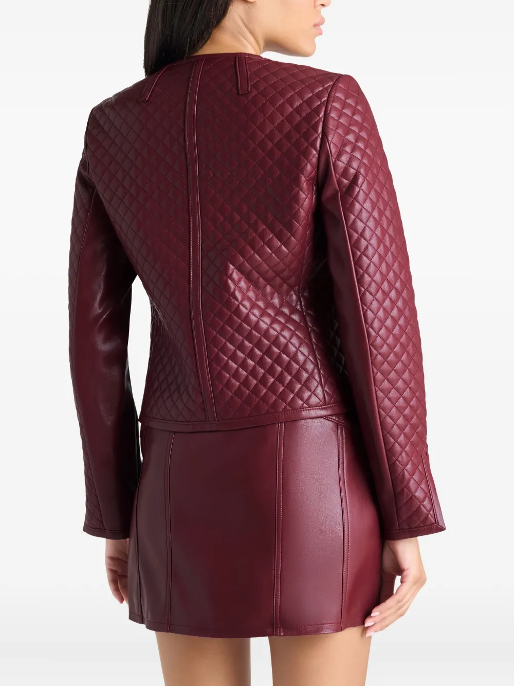 Cinq À Sept Brooke Quilted Button Jacket In Red