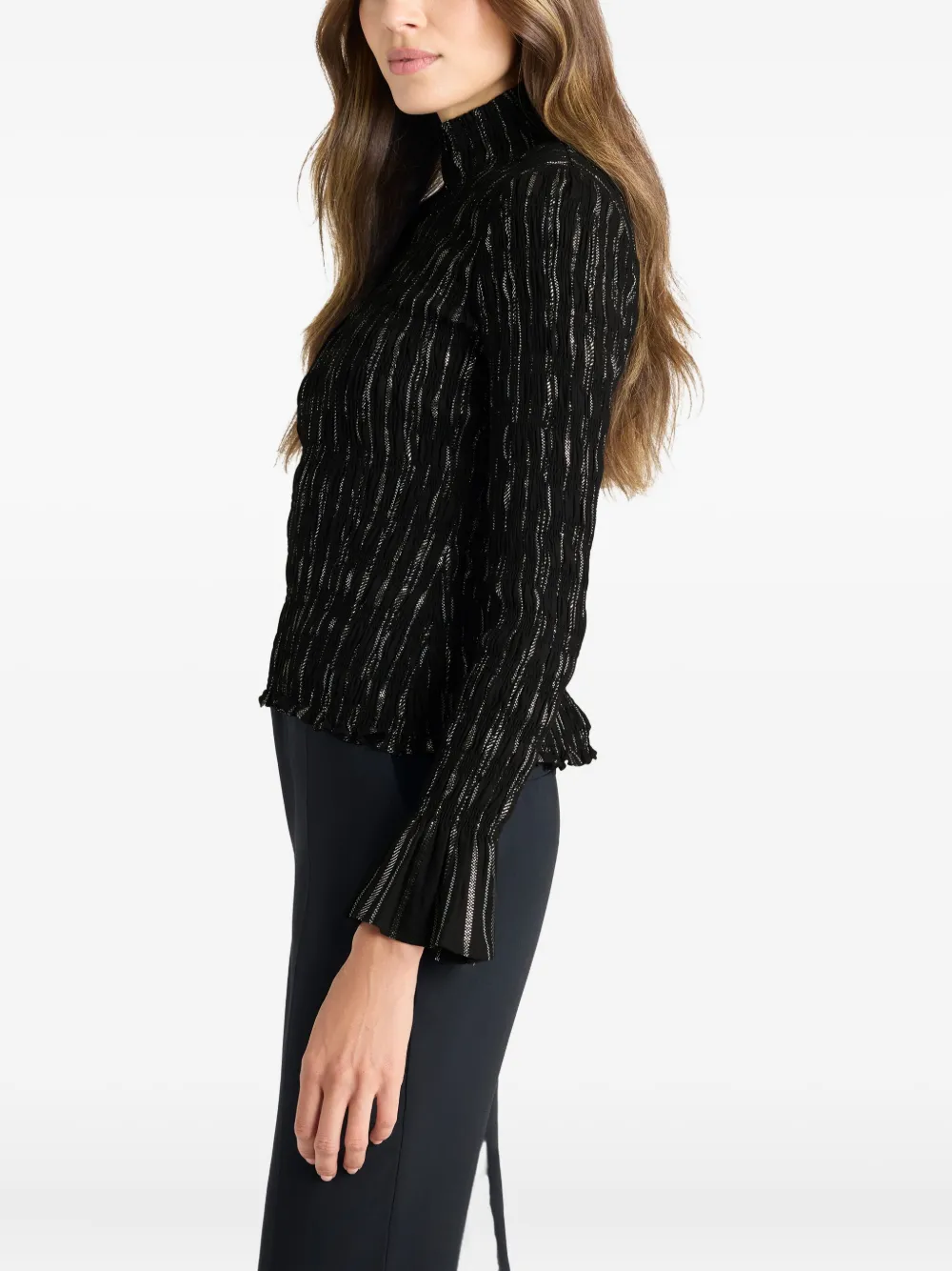 Cinq A Sept Cooper top met ruches Zwart