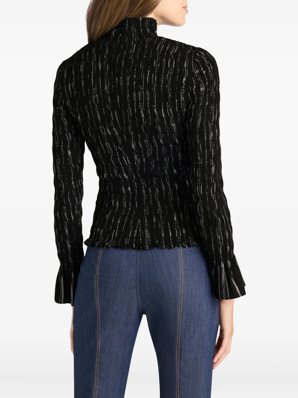 Cinq A Sept Cooper top met ruches Zwart