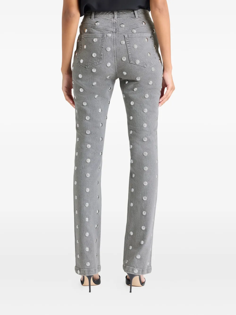 Cinq A Sept Sammy jeans met studs Grijs