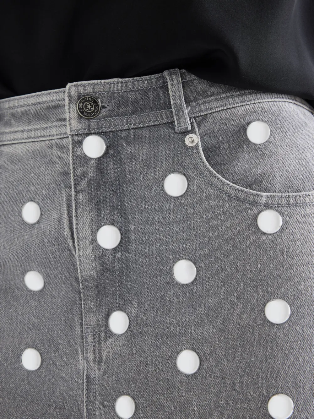 Cinq A Sept Sammy jeans met studs Grijs