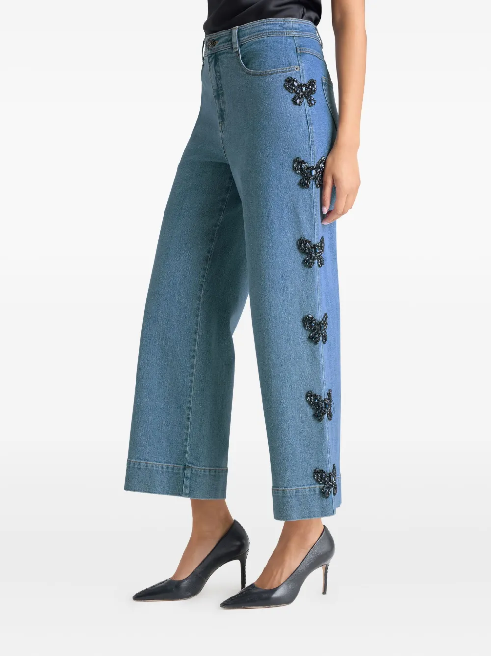 Cinq A Sept Betsy jeans met strikdetail Blauw