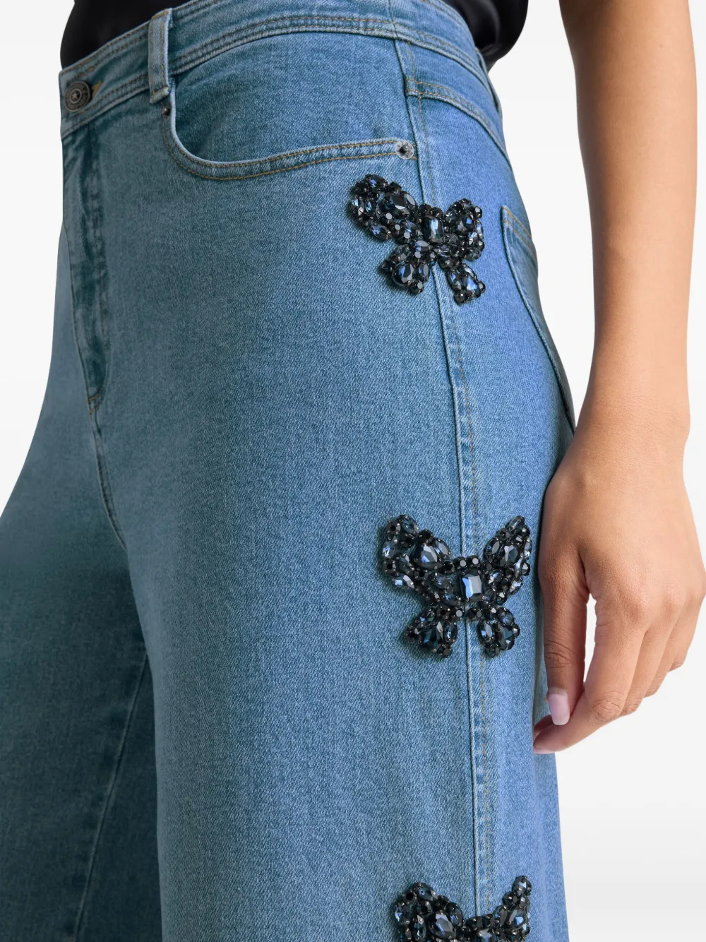 Cinq A Sept Betsy jeans met strikdetail Blauw