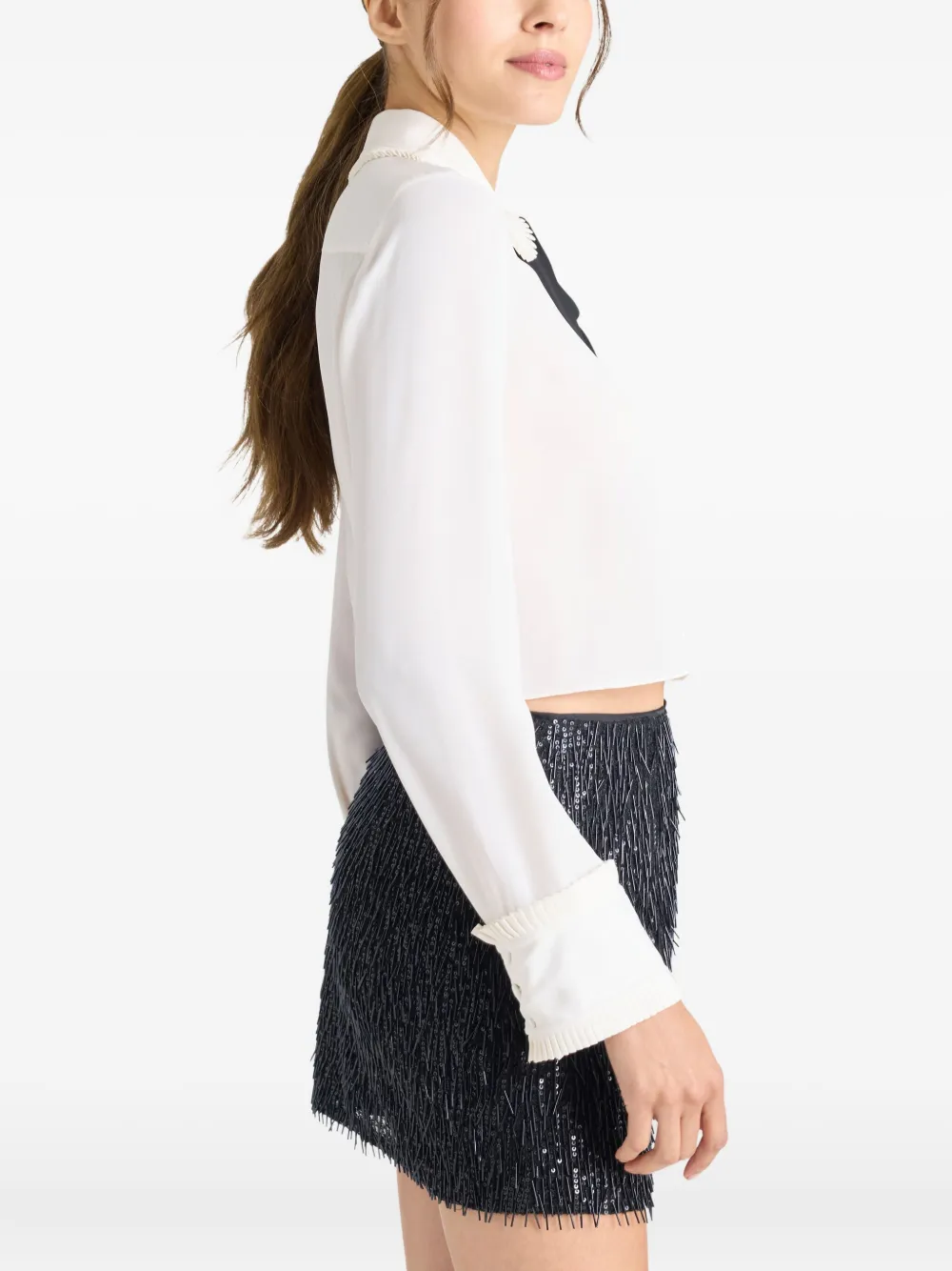 Cinq A Sept Zaida top met ruches Wit