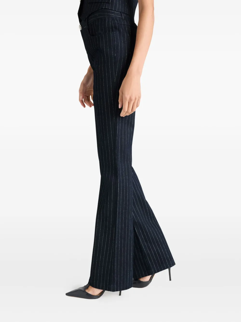 Cinq A Sept Shailene broek met krijtstreep Blauw