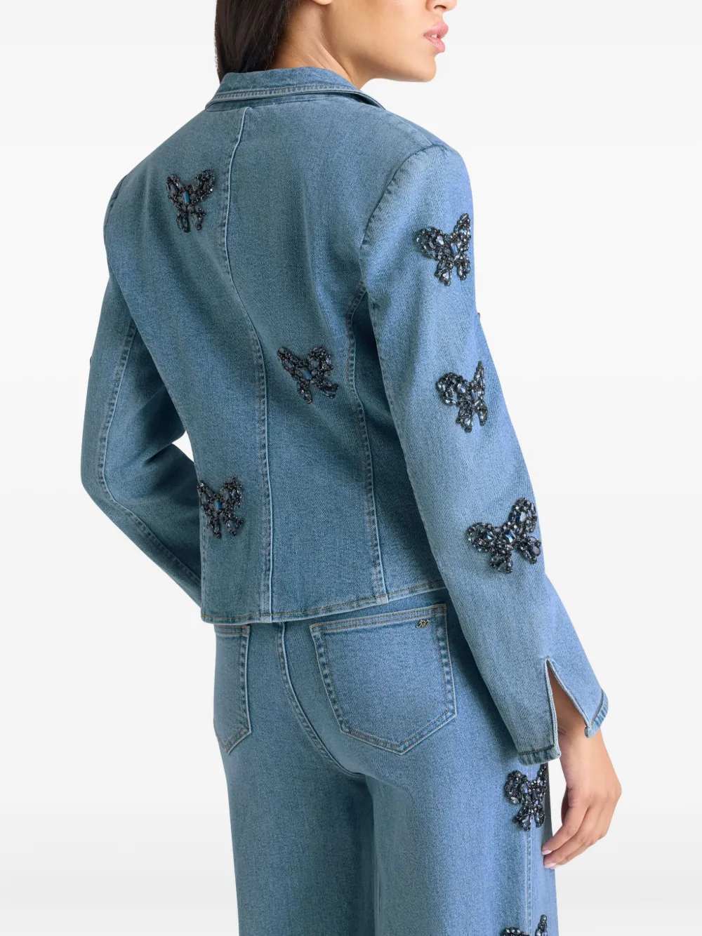 Cinq À Sept Le Petit Khloe Bow-detail Long-sleeve Blazer In Blue