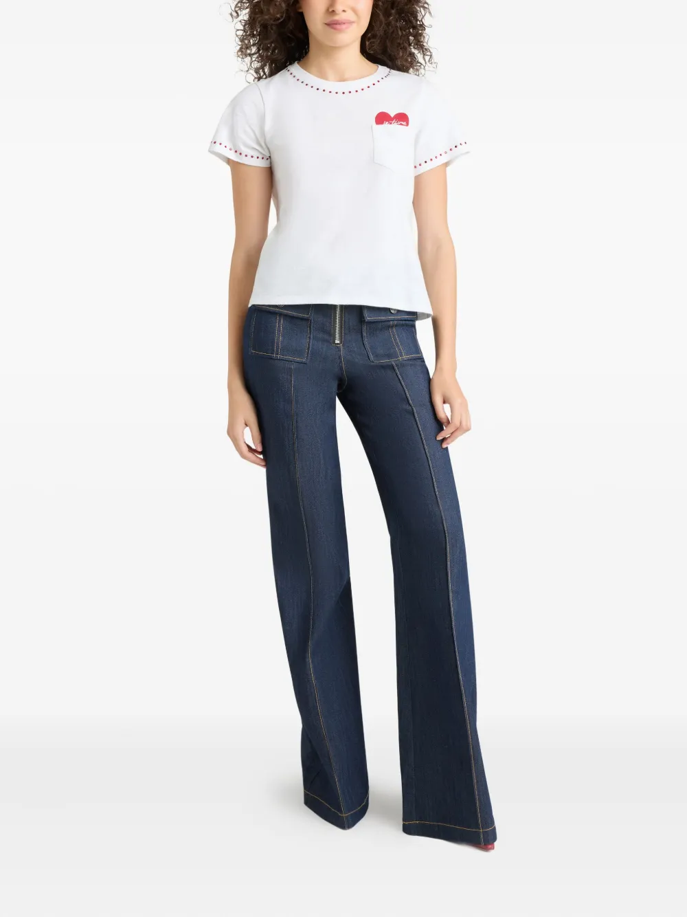 Cinq À Sept Heart-pocket T-shirt In Multi