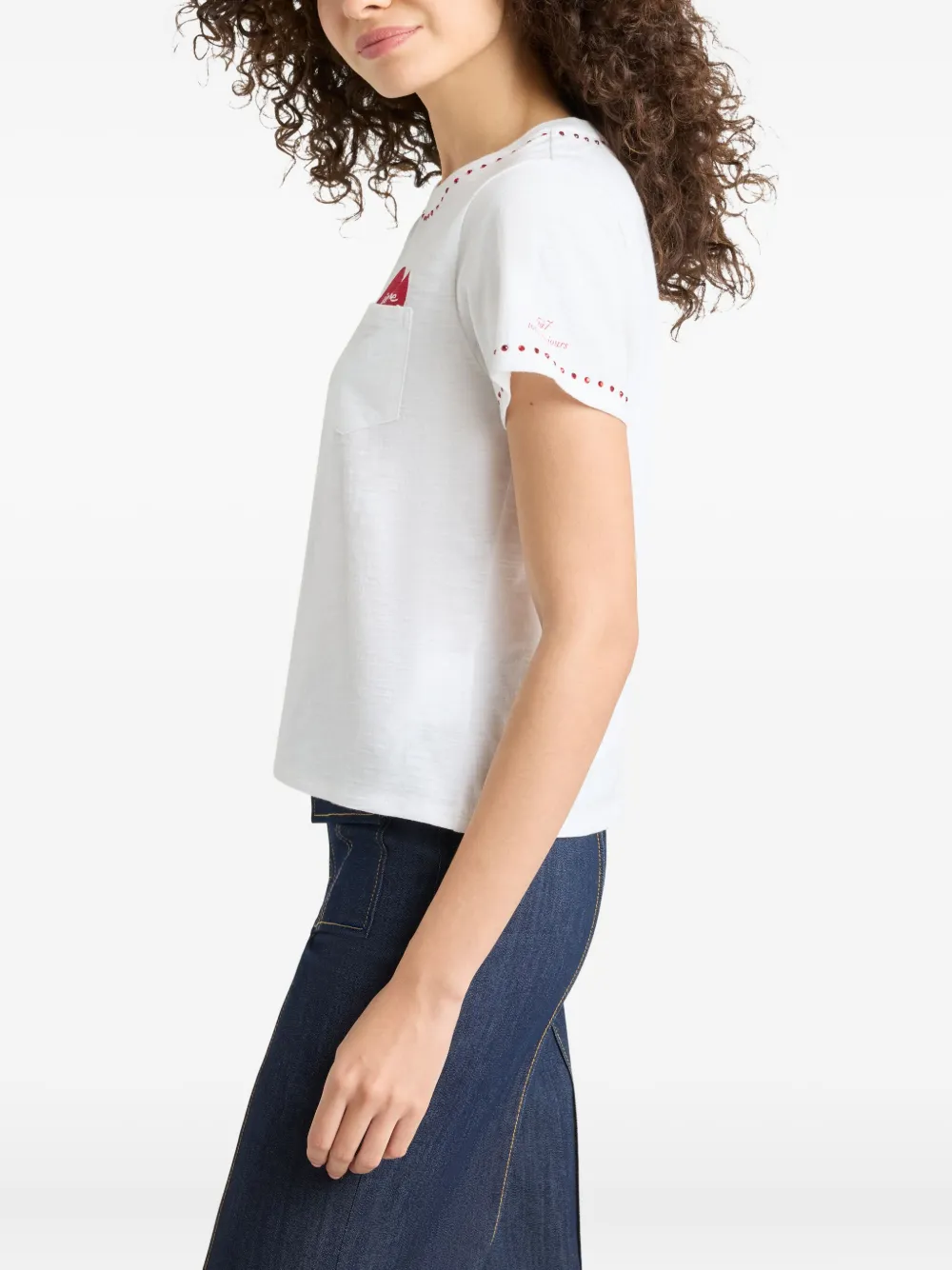 Cinq À Sept Heart-pocket T-shirt In Multi