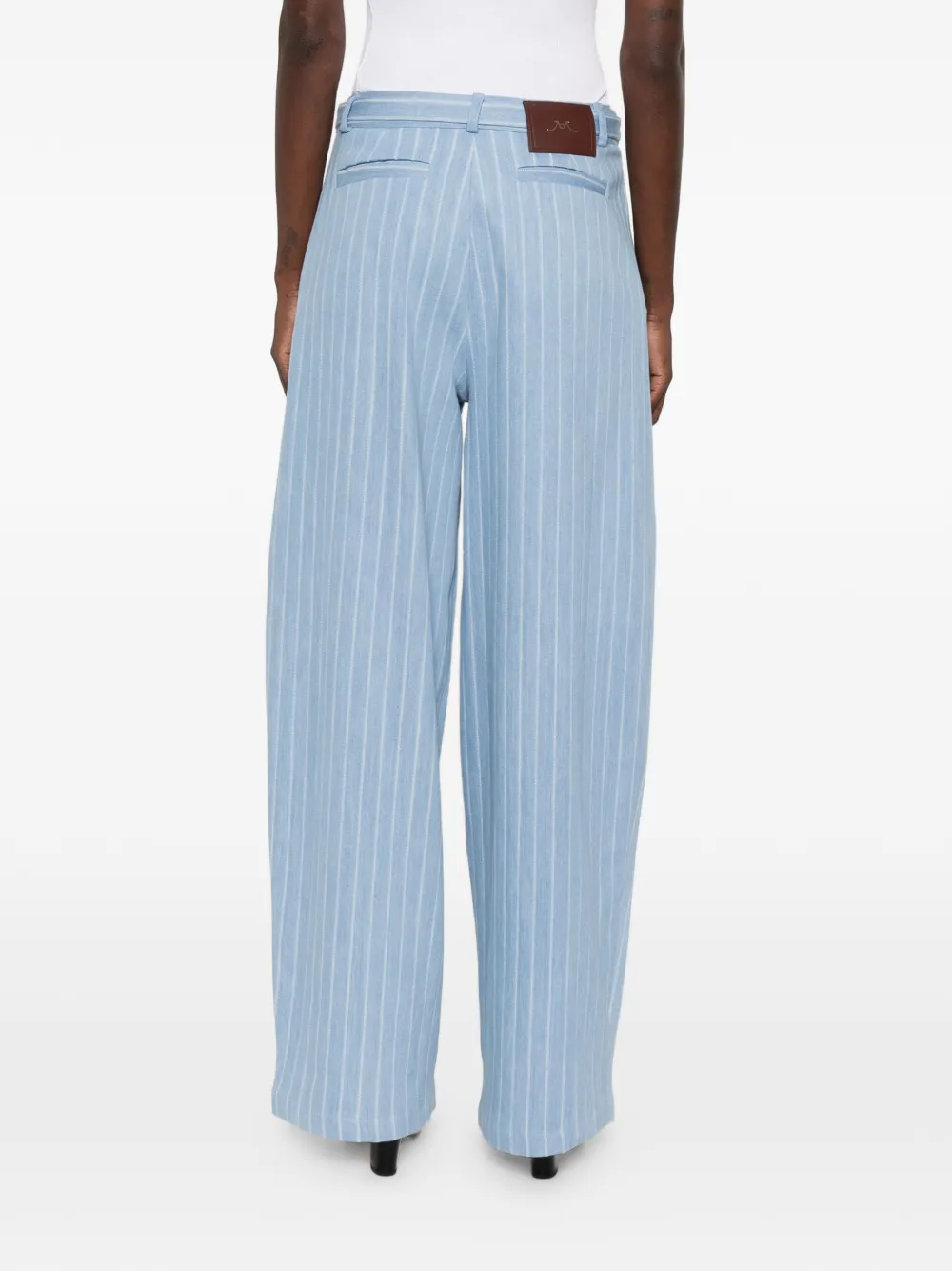 Rowen Rose Jeans met wijde pijpen Blauw