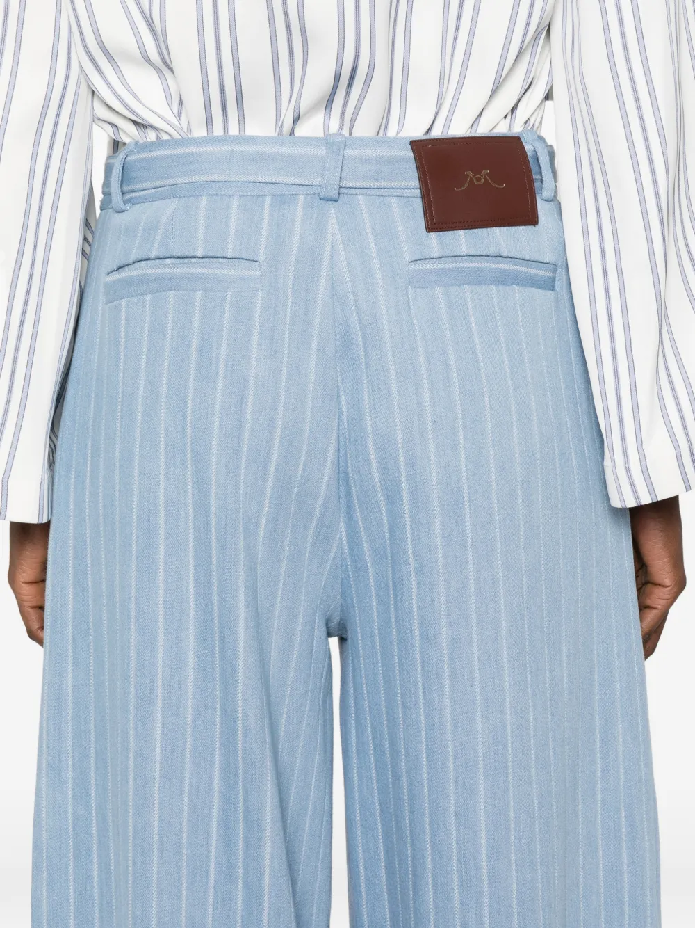 Rowen Rose Jeans met wijde pijpen Blauw