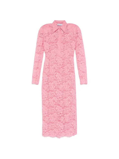 Rowen Rose floral-lace polo-collar dress