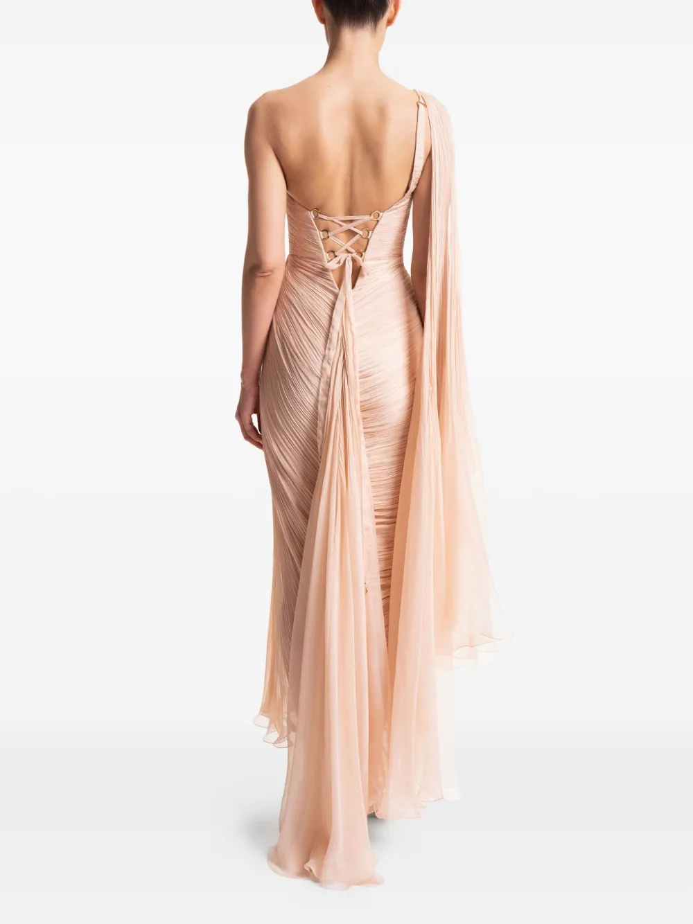 Florencia One-Shoulder Lace-Up Dress