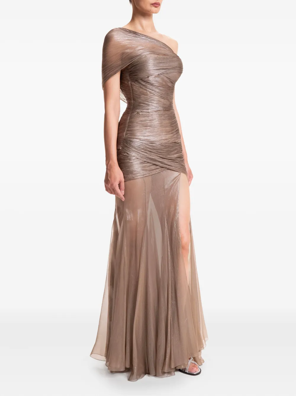 Maria Lucia Hohan Marimar One-shoulder Maxi Dress - Neutrals 