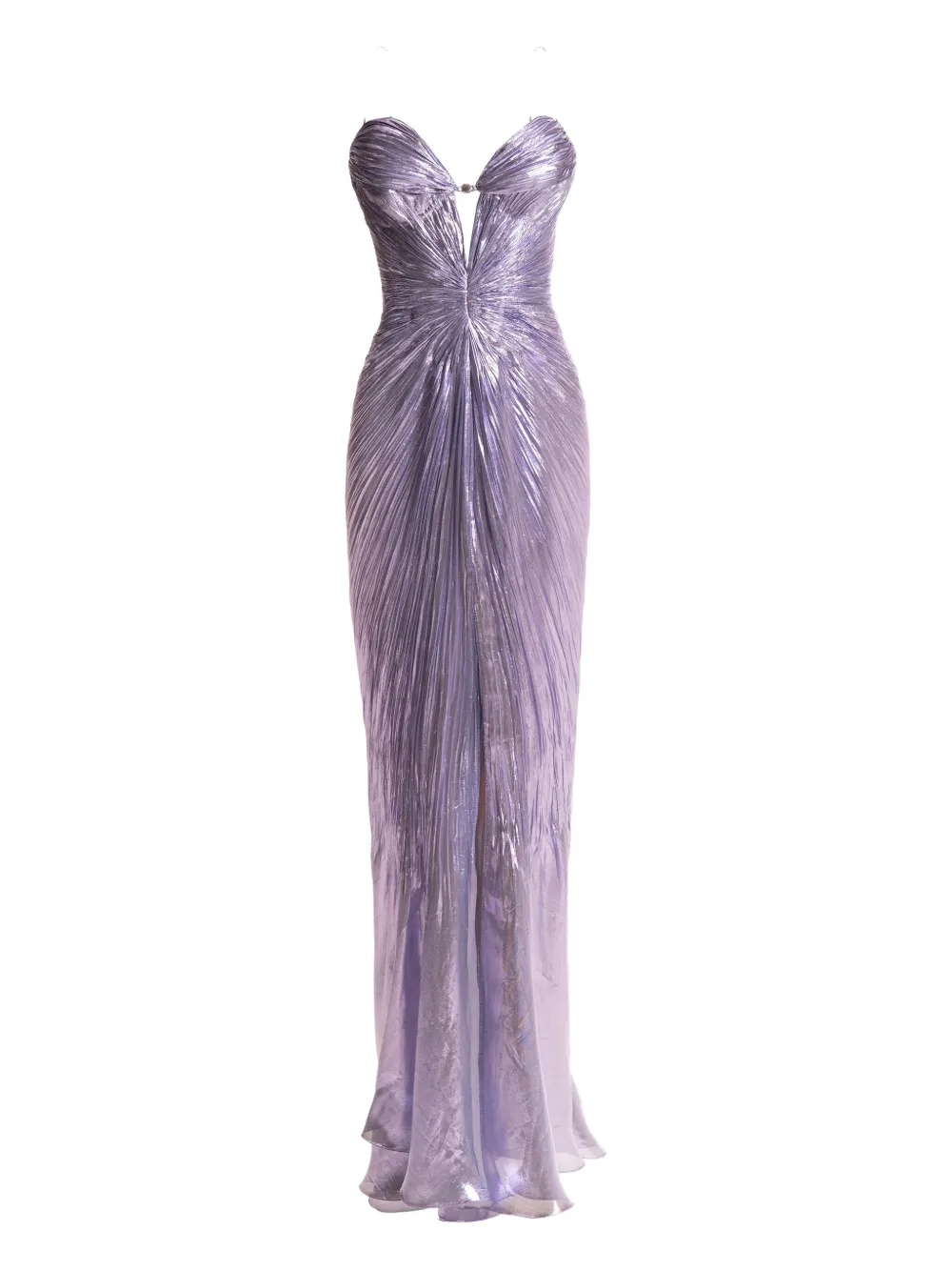 Maria Lucia Hohan Abito lungo Sara con effetto metallizzato - Viola