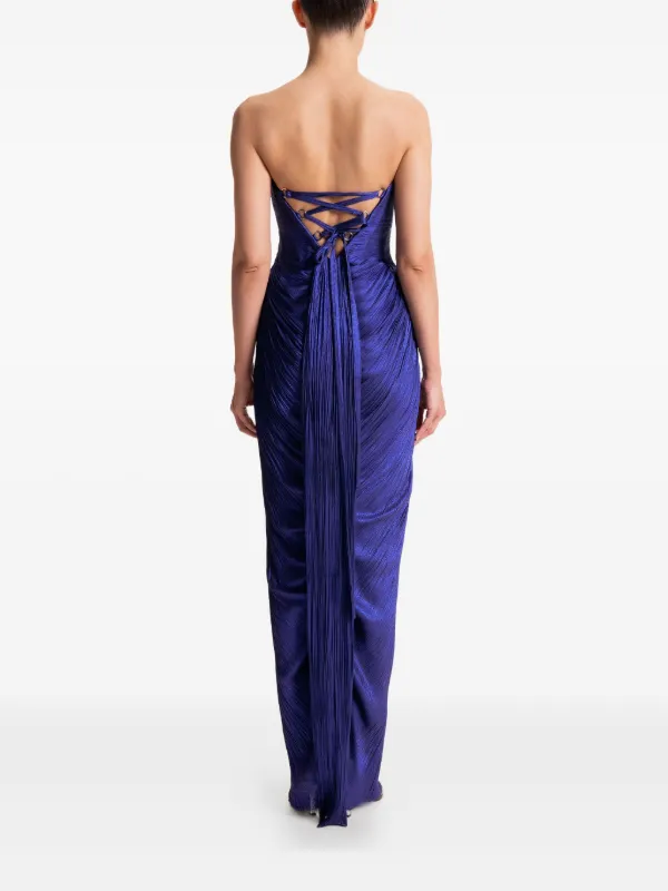 strapless open back dress Aviva Gothic Wedding Dress