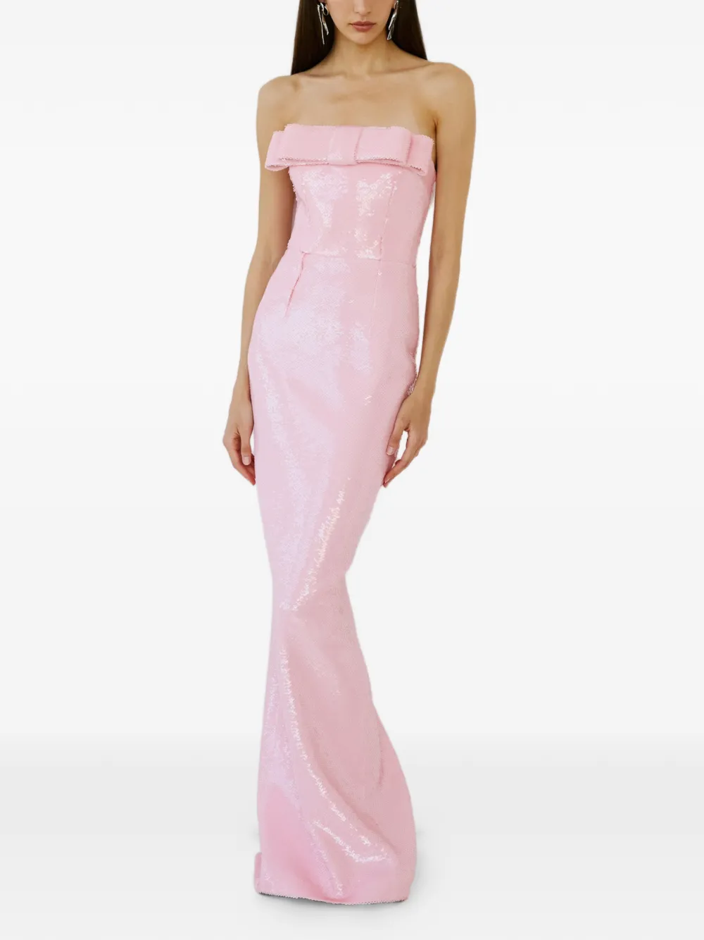 The New Arrivals Ilkyaz Ozel Maxi-jurk verfraaid met pailletten - Roze