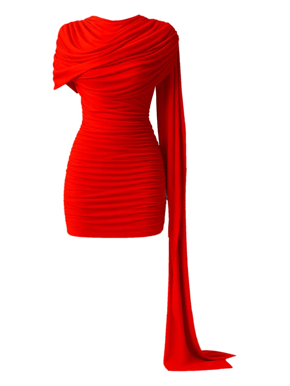 The New Arrivals Ilkyaz Ozel Khara mini-jurk met gedrapeerd detail - Rood